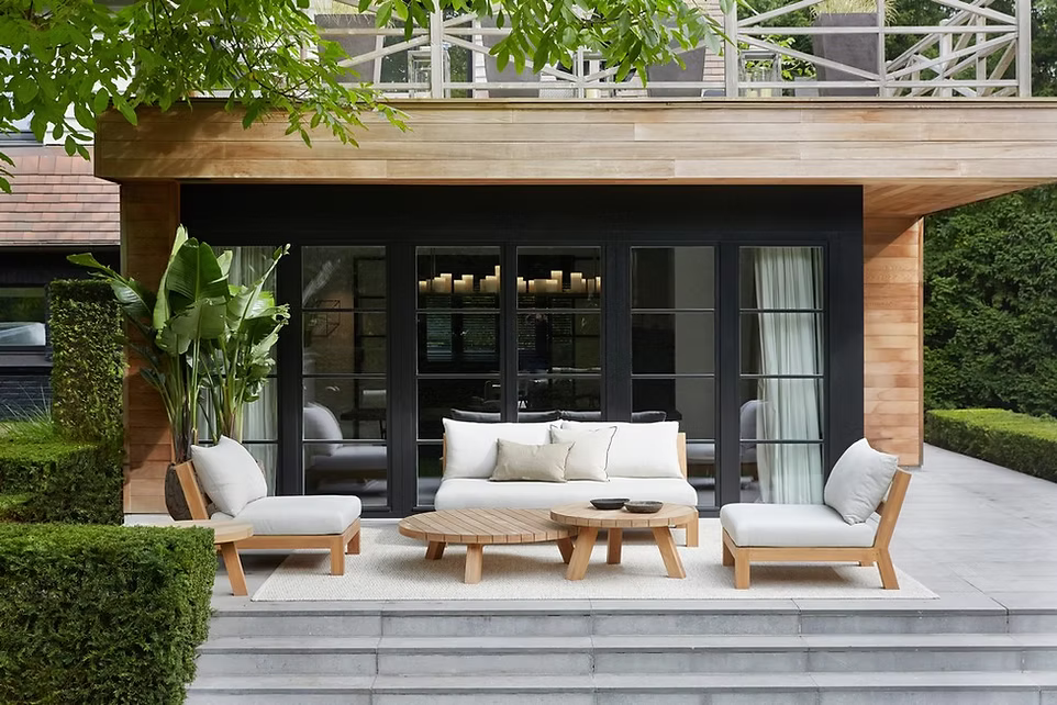 MALIBU Gartenlounge aus Teak, 3er Sofa