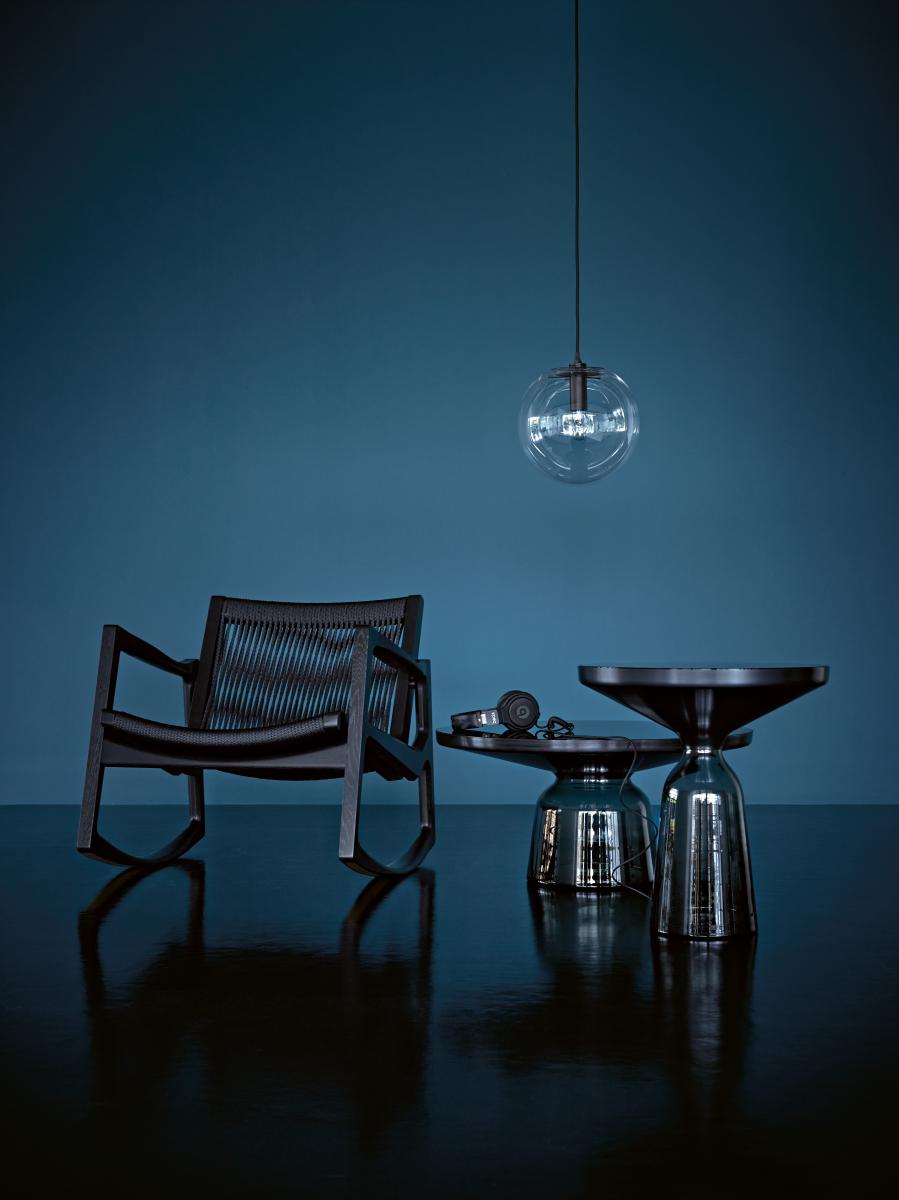 ClassiCon, Bell-Kaffee-Tisch, Metallaufsatz Schwarz