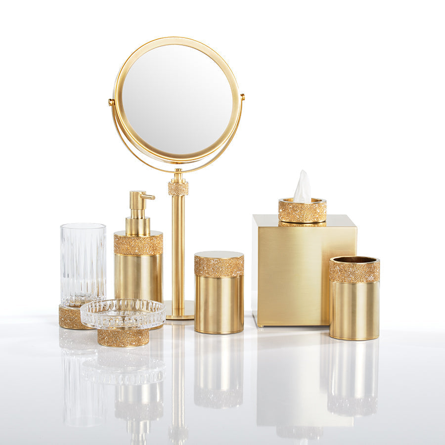 Decor Walther Swarovski Rocks Badeaccessoires in mattem Gold