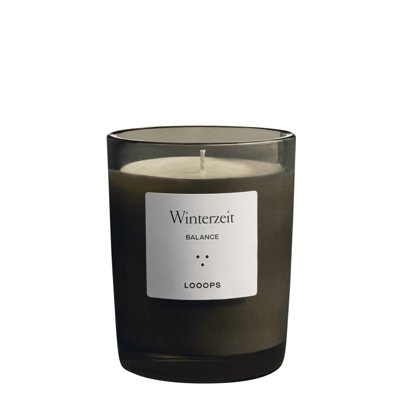 Looops Duftkerze Winterzeit aus naturreinen Zutaten in Glas.