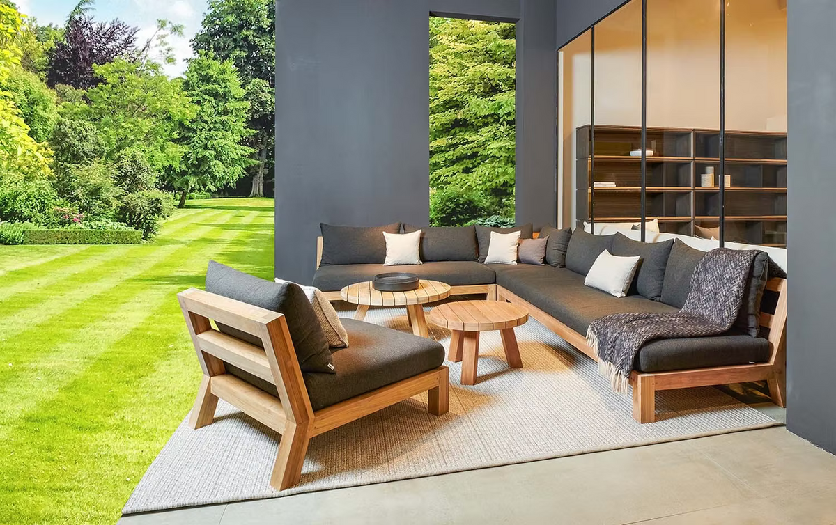 MALIBU Gartenlounge aus Teak, 3er Sofa