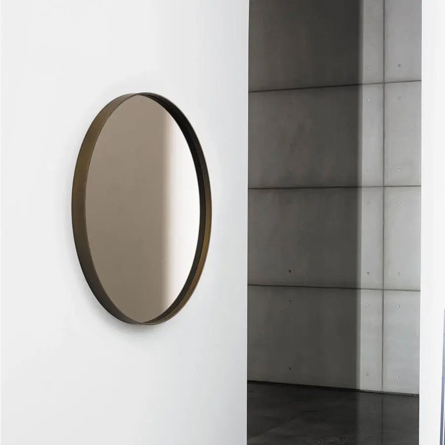 Sovet Runder Wandspiegel in Braun
