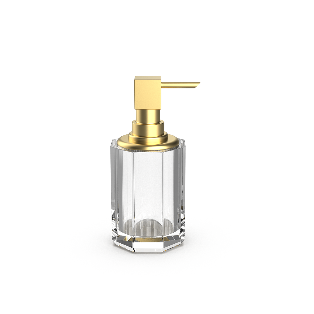 Decor Walther, Kristall Seifenspender freistehend, gold matt