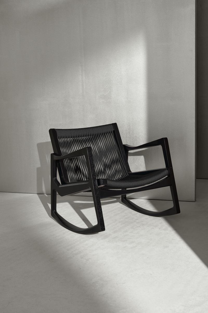 ClassiCon, Euvira-Rocking-Loungsesselm, Eiche schwarz