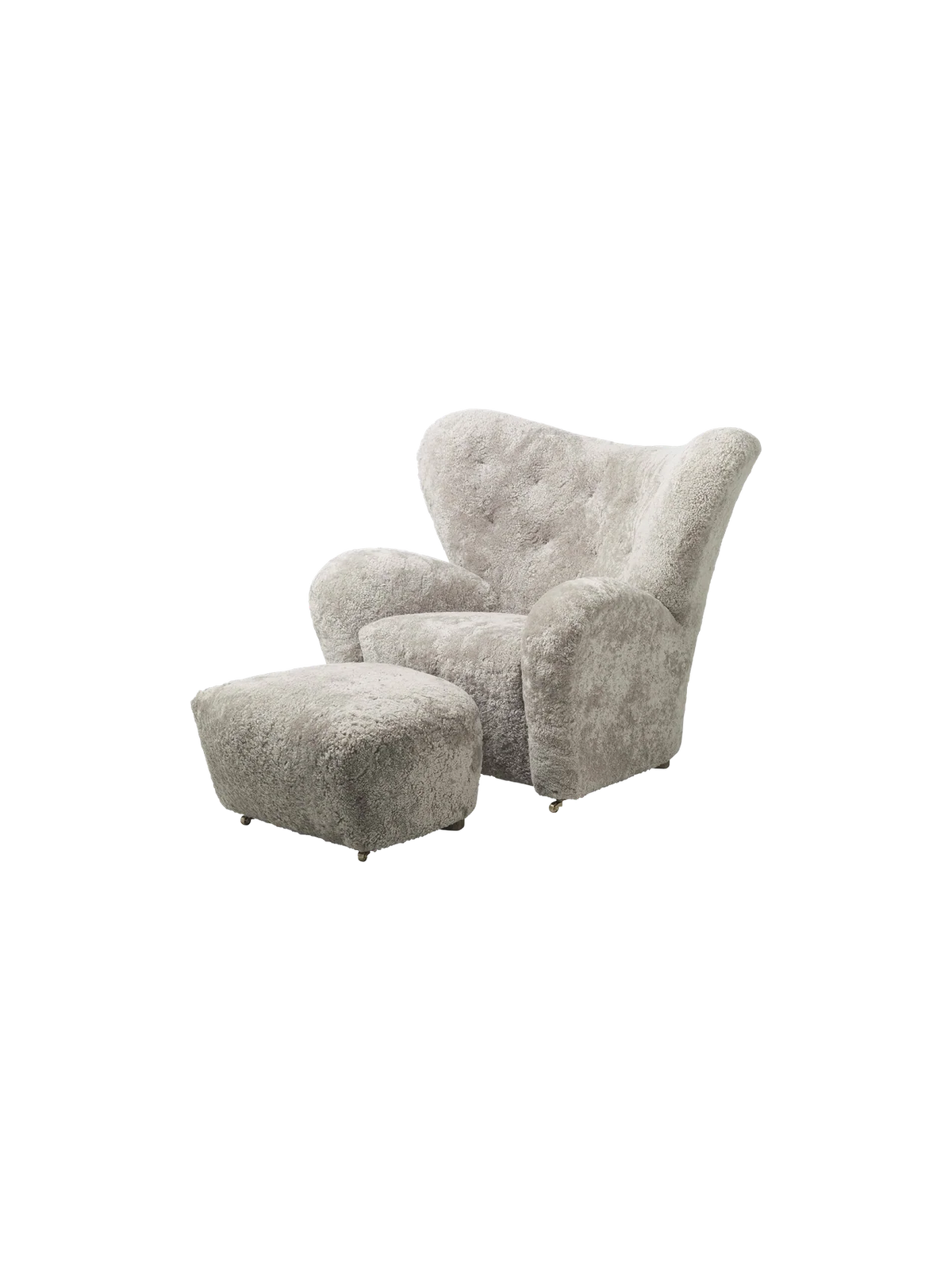 Audo Copenhagen, The Tired Man Ottoman, Hocker, Schaffell